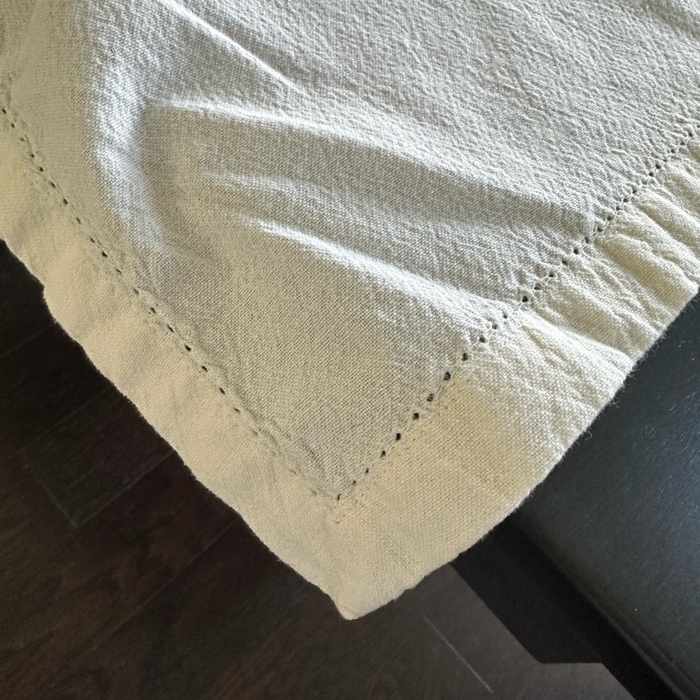Ivory Hemstitch Tablecloth